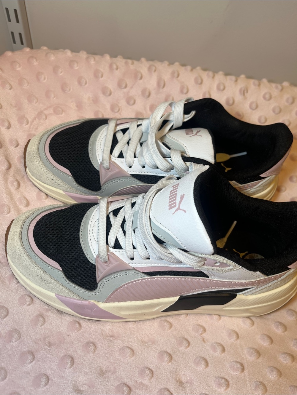 Puma Women’s Black, Pink & White Platform Sneakers